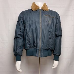 H&M Rare Faux Fur Bomber Jacket Zip Up Bear Furr